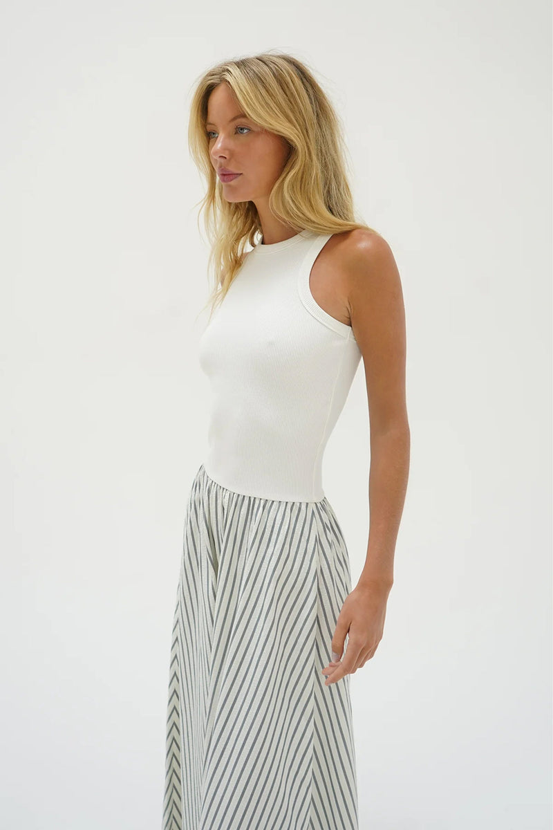 LNA | Hart Dress - Grey Stripe