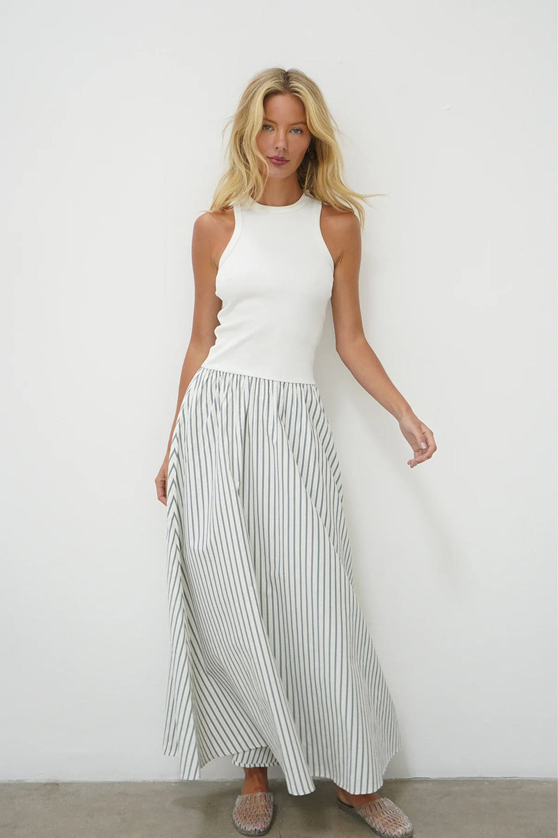 LNA | Hart Dress - Grey Stripe