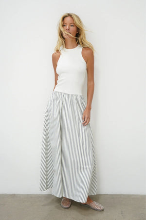 LNA | Hart Dress - Grey Stripe