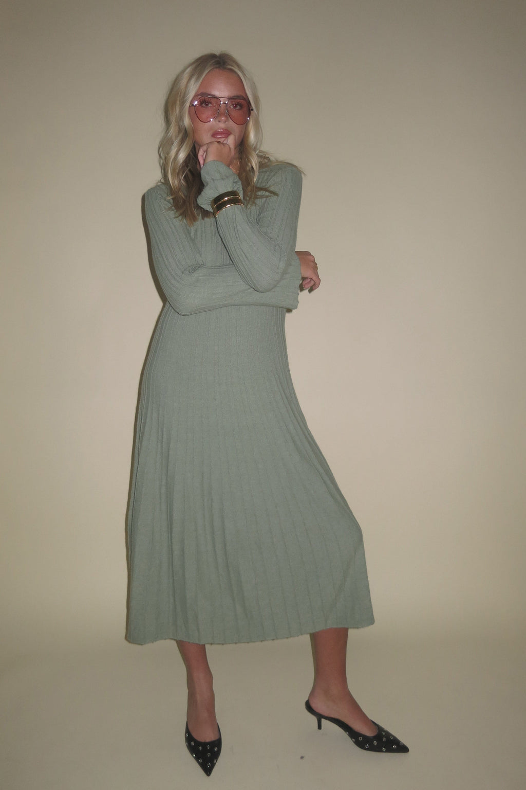 ONLINE ONLY | Jayne Knit Dress - Sage