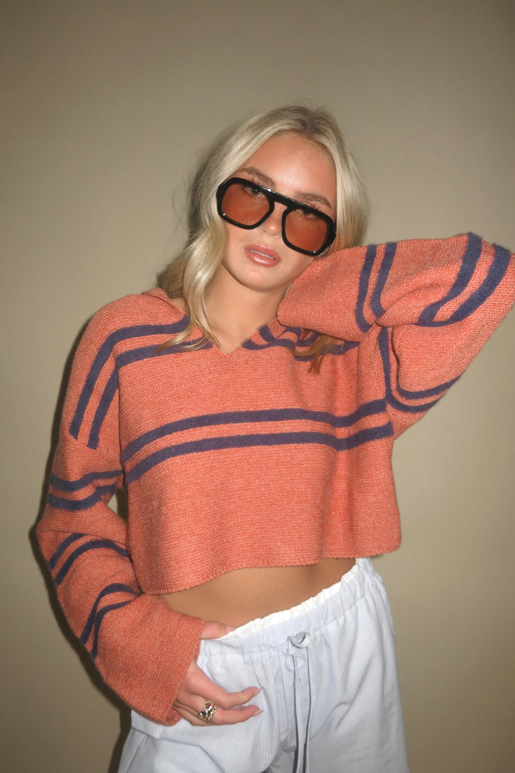 ONLINE ONLY | The Crew Sweater - Rust + Navy