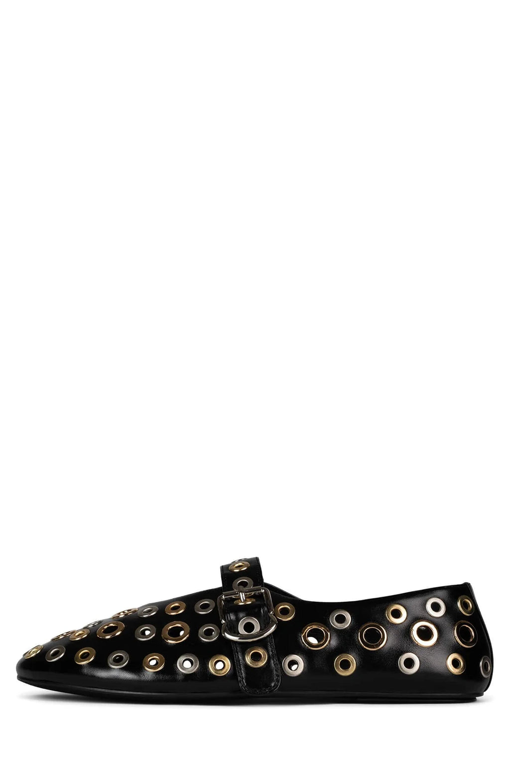 JEFFREY CAMPBELL | Holed Flats - Black/ Gold/ Silver